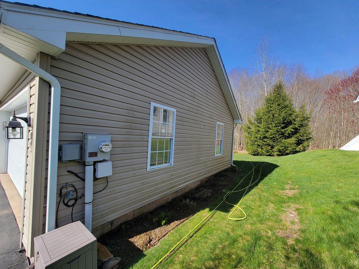 House exterior before washing